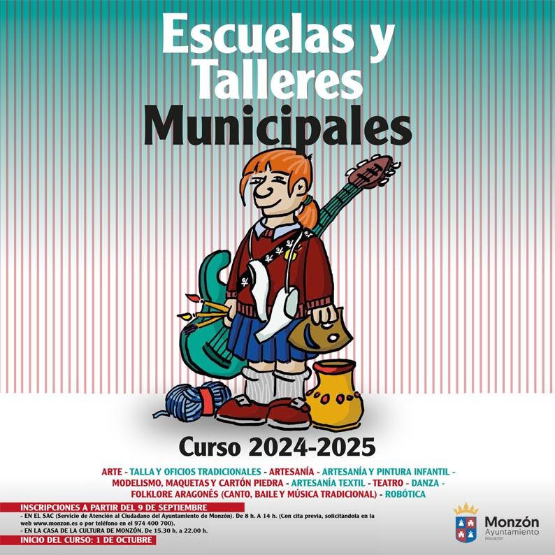 Imagen Las escuelas y talleres municipales de Monzón abren el plazo de inscripción el día 9 de septiembre