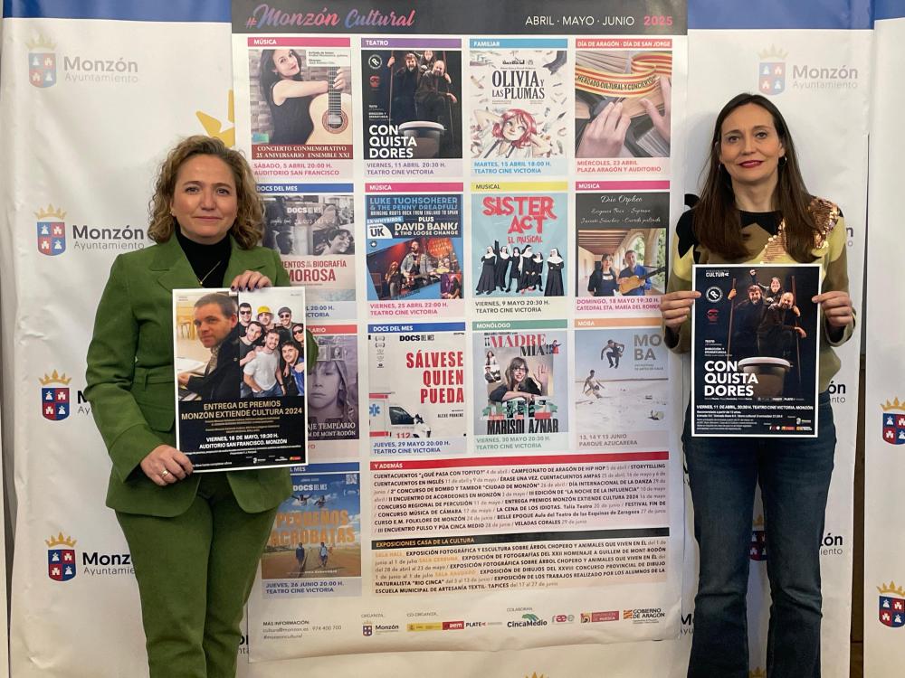 Imagen Conquistadores y Olivia y Las Plumas en el arranque de la Primavera Cultural de Monzón