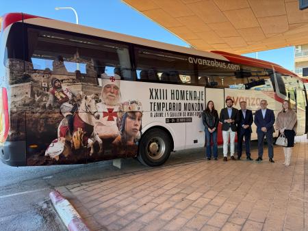 Imagen Bus Templario para promocionar el Homenaje a Jaime I y Guillem de...