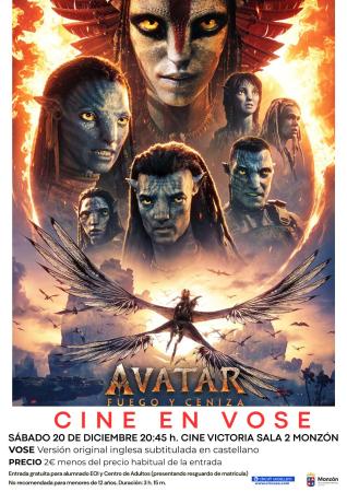 Image CINE EN VOSE A3 Avatar Fuego y Ceniza