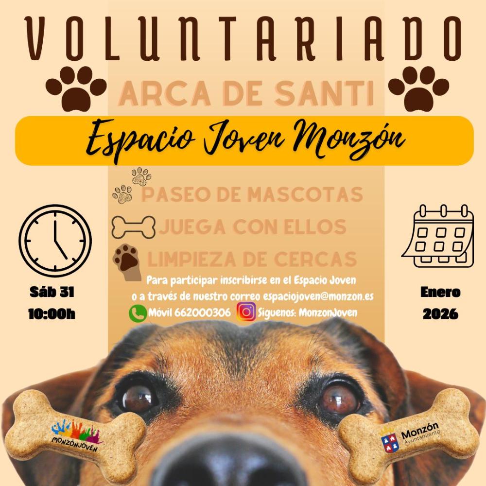 Imagen Voluntariado juvenil en la Protectora Arca de Santi