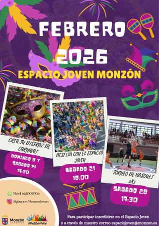 Imagen Programa de actividades Espacio Joven febrero 2026