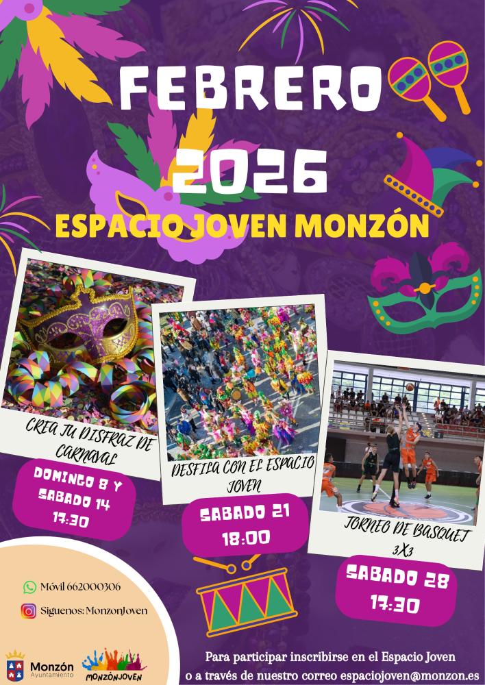 Imagen Programa de actividades Espacio Joven febrero 2026