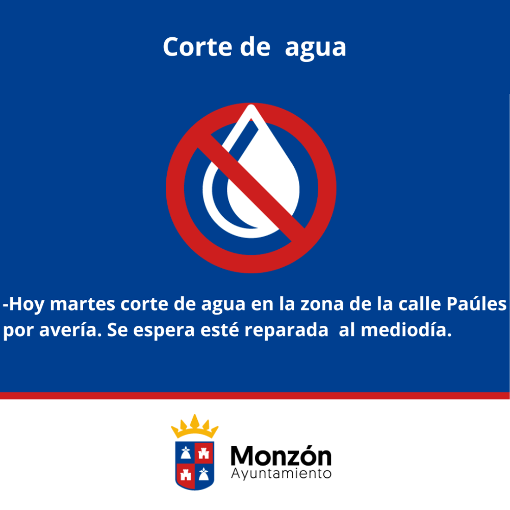 Imagen Corte de Agua