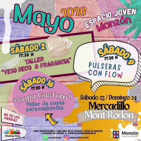 Imagen Actividades de mayo de Monzón Joven y especial Mercadillo Medieval...