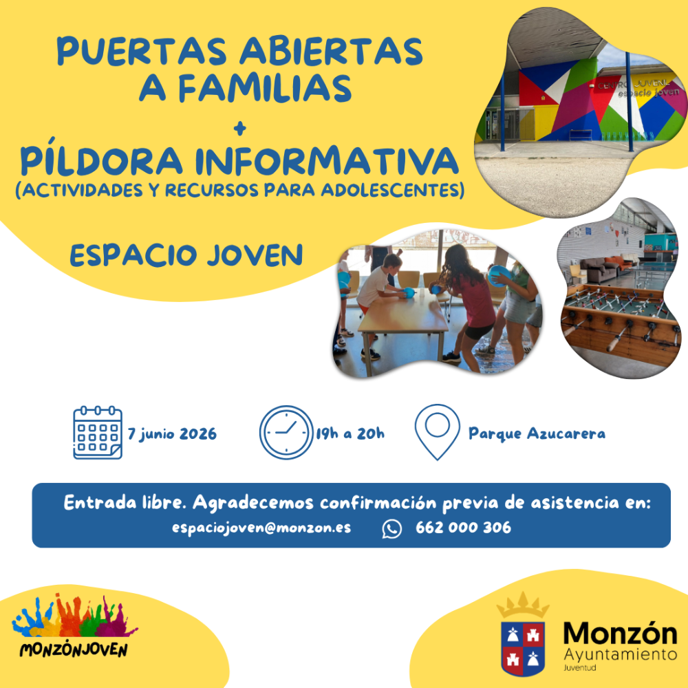 Imagen Jornada de puertas abiertas en el Espacio Joven dirigida a familias.