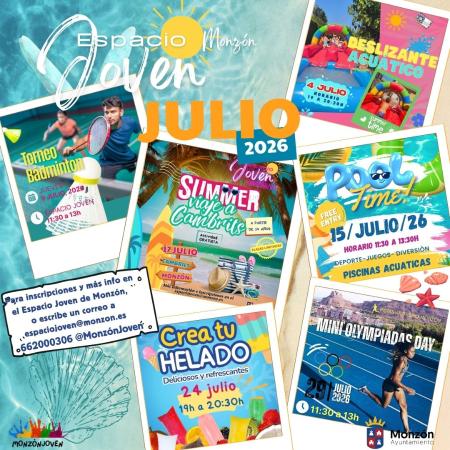 Imagen Programación de actividades de julio del Espacio Joven