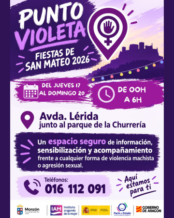 Imagen El Ayuntamiento de Monzón instalará un Punto Violeta durante las Fiestas...