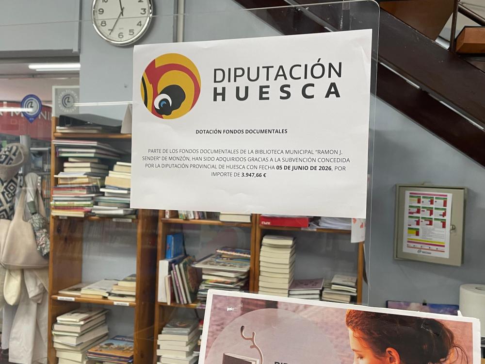 Imagen La Biblioteca de Monzón adquiere nuevos fondos documentales con una subvención de la DPH